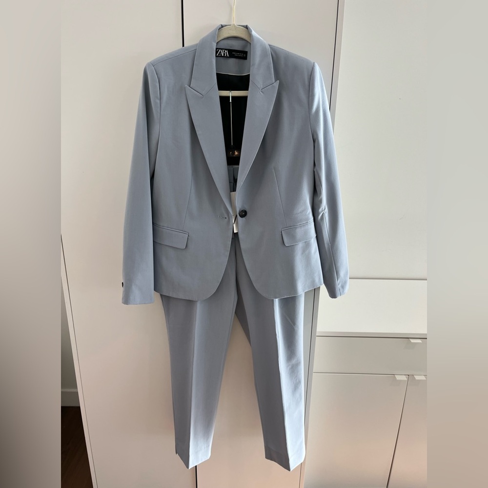 NWT - Zara Women’s  Powder Blue Suit